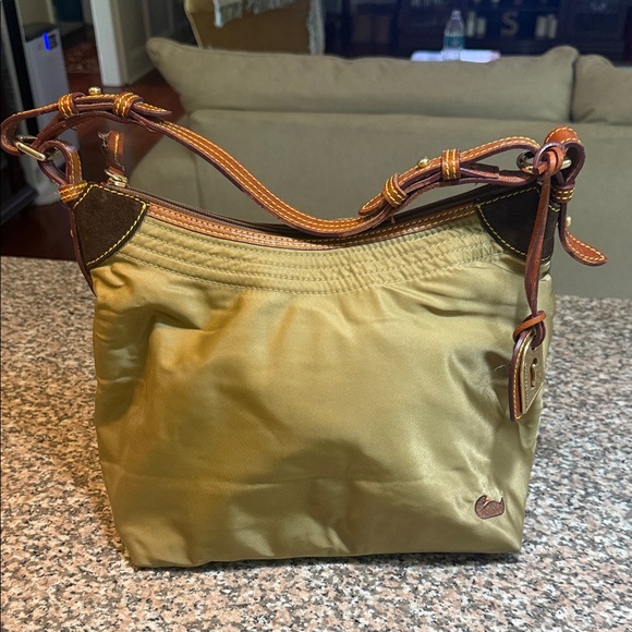 Dooney & Bourke Gold and Brown Shoulder Bag - Picture 1 of 6